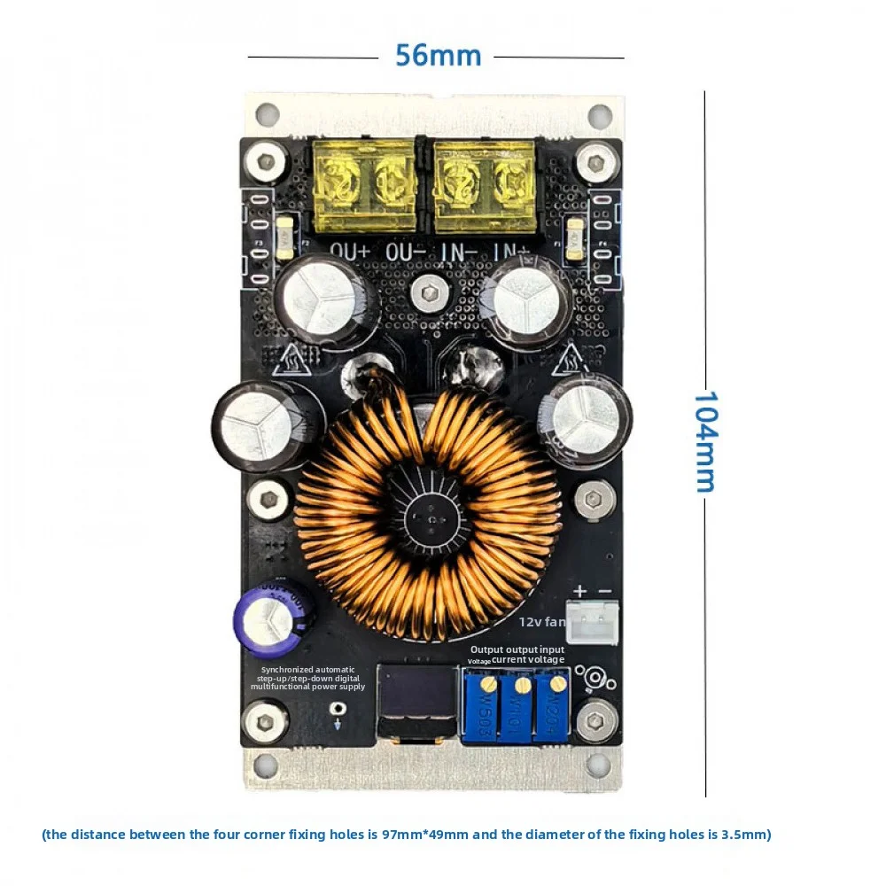 

DC-DC Automatic Step-up and Step-down Power Supply Module 1000W Adjustable Constant Voltage/Current MPPT Solar Charging Board