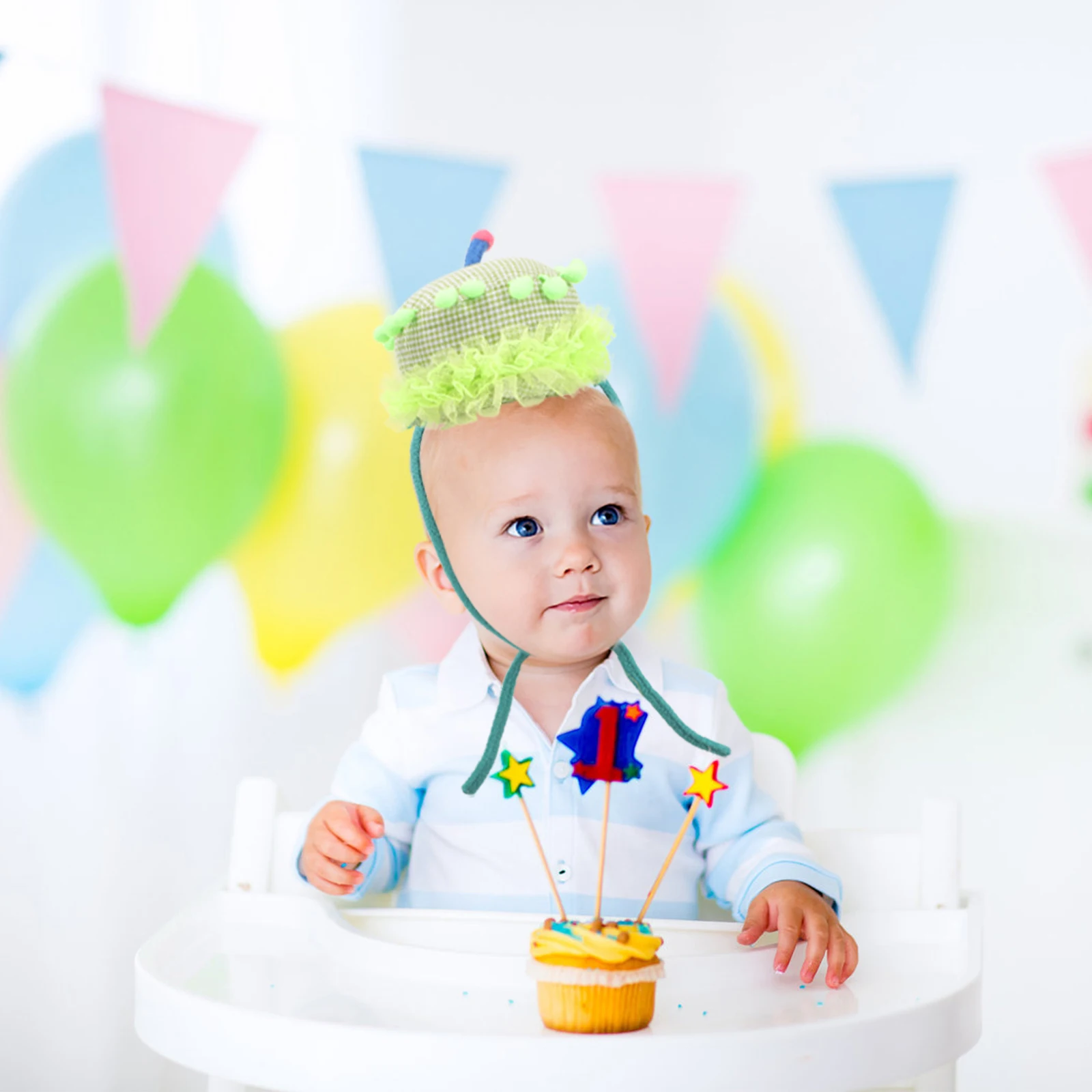 

1Pcs Birthday Cake Hat Stylish Decorative Hat for Birthday Party Creative Photo Prop Supplies Party Cap Carnival Cap