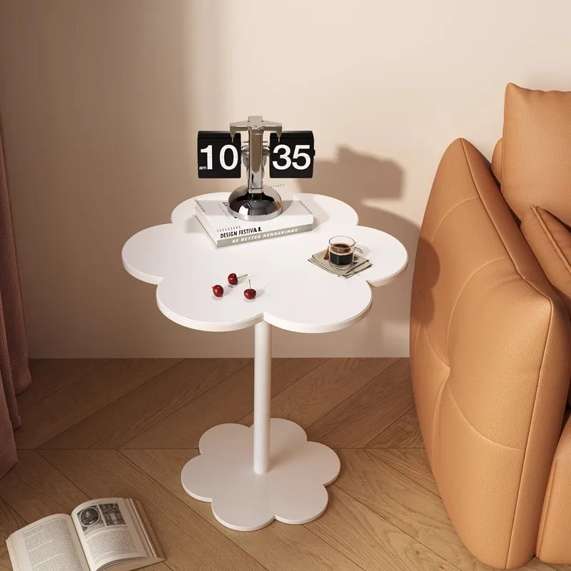 Minimalist Modern Sofa Side Table Creamy Cloud-inspired Coffee Table Compact Mini Table Living Rooms Small Homes Bedside Cabinet