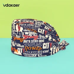 anime Scrub Caps Veterinarian Surgical Hat Medical scrub hats for women and man nurse accessories  scrub cap long hair