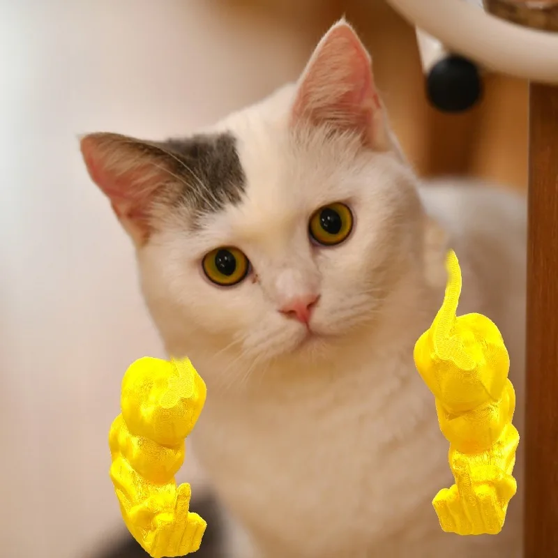 Heiße Lustige Finger Katze Muskel Arme Leichte Realistische Katze Cosplay Muskel Arme 3D Druck Katze Kostüm Halloween Party