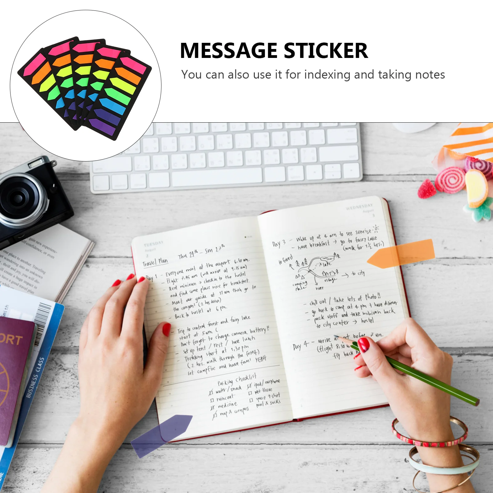 

5 set Fluorescent Color Index Labels Sticky Page Markers For Document Book Folder Organizer Adhesive Memo Pad Office Supplies