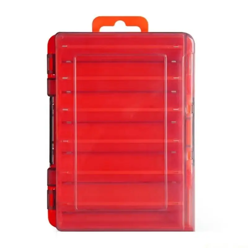 31BE Double Sided Lures Hook Organizers Portable Fishing Tool Box Tackle Organizers Plastic Storage Case Baits Accessory Box