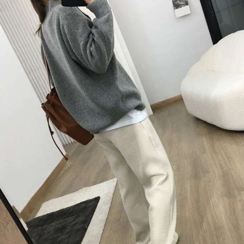 Cardigans Women Zipper Sweaters Korean College BF Casual Simple All-match Stylish Retro Autumn Female Knitwear Warm Baggy Jacket