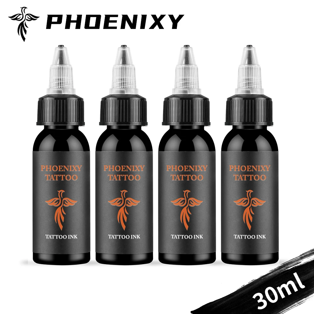 10/6/4/2PCS 30ml/Bottle Black Safe Permanent Tattoo Paints Body Art Natural Plant Micropigmentation Pigment Tattoo Ink Supplies