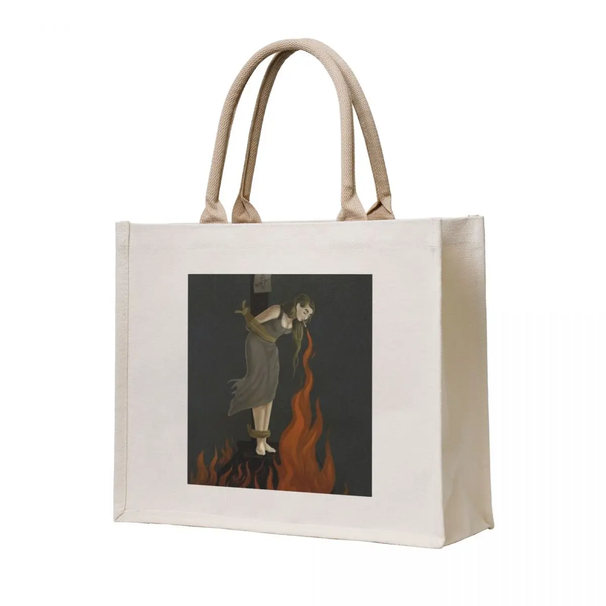 

Salem Witch burning cigarette fire casting spells Wicca occult black magic occult Tote Bag cute tote bag Handbags women