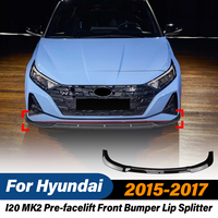 For Hyundai I20 MK2 Pre-facelift 2015 2016 2017 Car Front Bumper Lip Splitter Spoiler Diffuser Guard Cover Body Kits Tuning