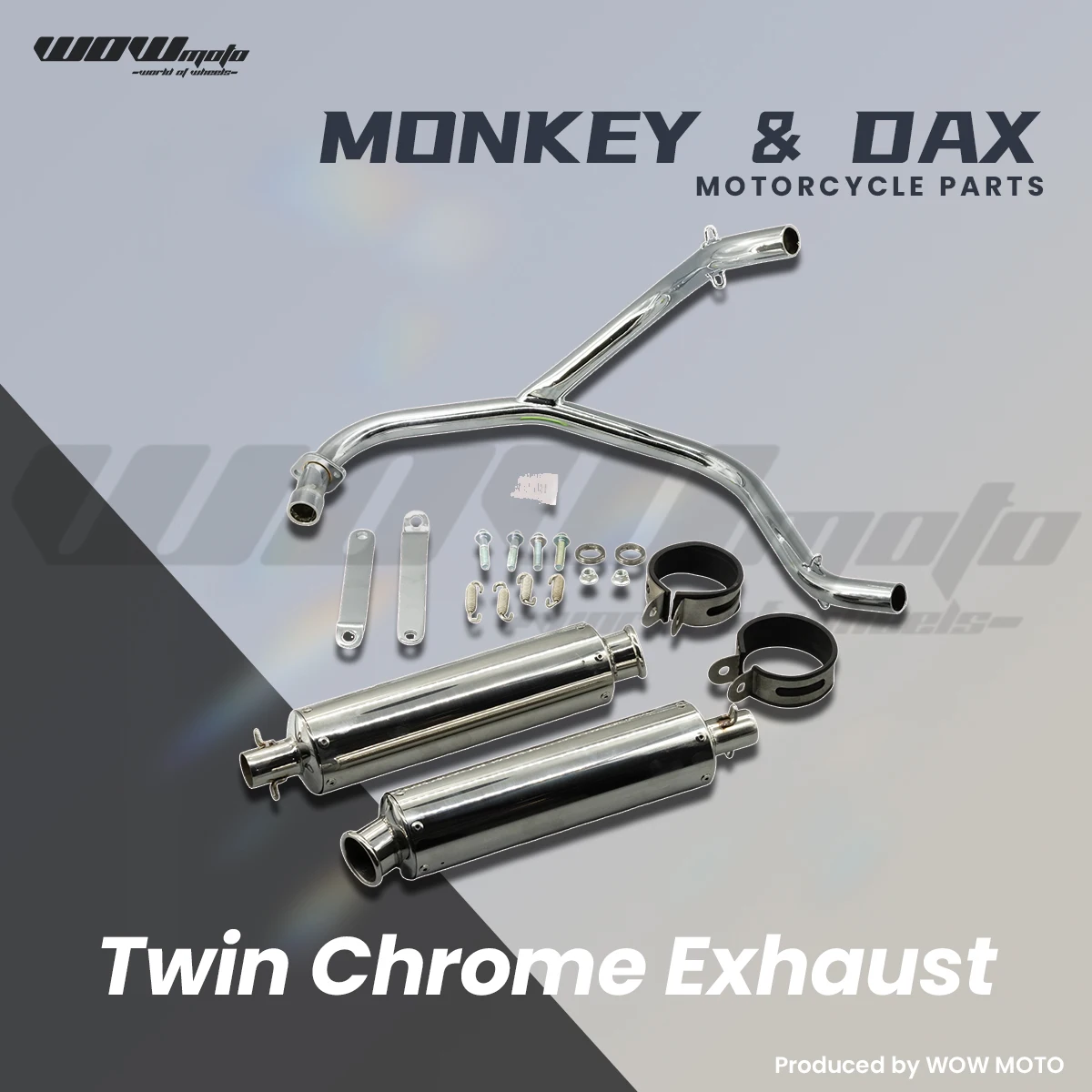 Sistema de escape doble Mini Moto para DAX CT70 ST70/Monkey Z50 |   Sistema de Escape Completo de Alto Rendimiento |   Piezas de Escape para Motocicletas