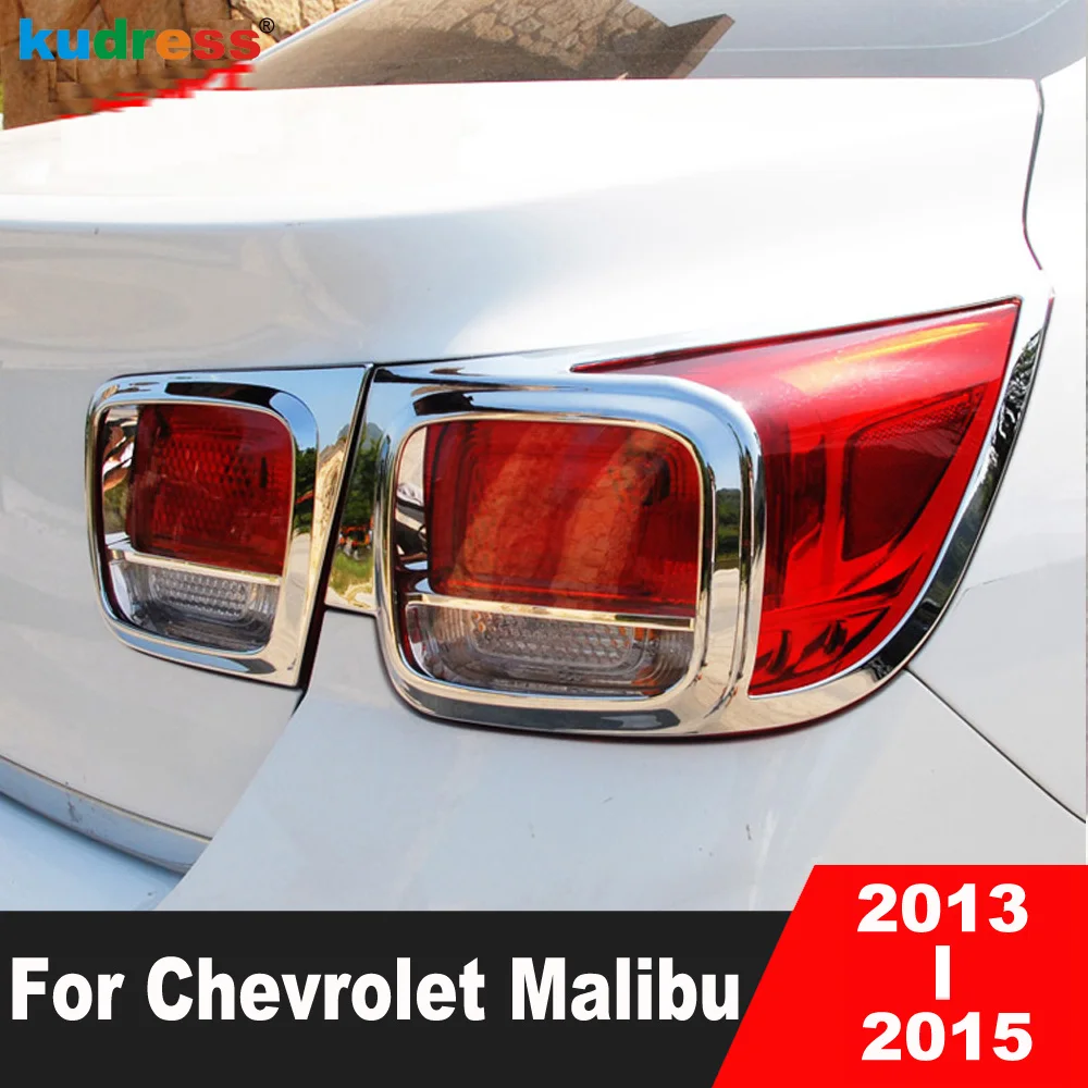 

For Chevrolet Malibu 2013 2014 2015 ABS Chrome Rear Tail Light Lamp Cover Trim Car Taillight Frame Trims Car Accessories