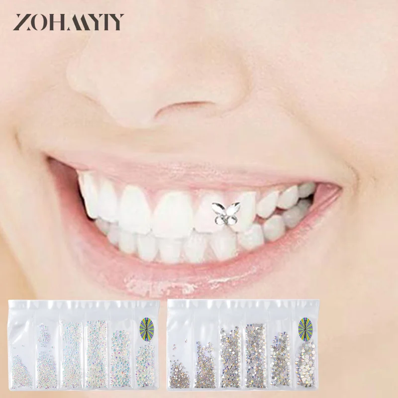 6 Grid Dental Rhinestones Tooth Rhinestones Teeth Jewelry Teeth Whitening Teeth Decoration Dental Crystal