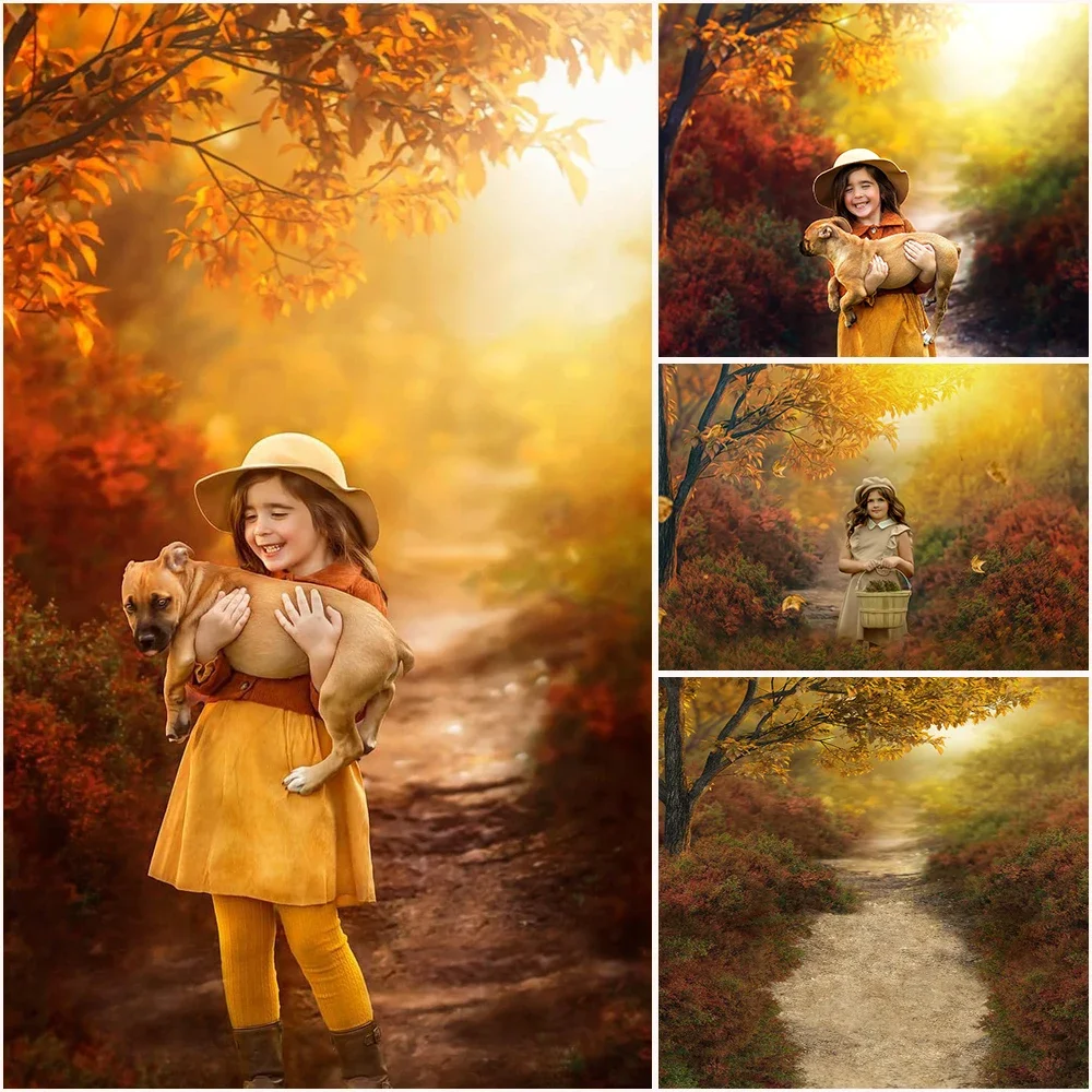 

Фон для фотосъемки с осенним лесом, мечтательный вечерний реквизит для фотостудии, детский торт для фотосессии с осенними фонами для фотосъемки