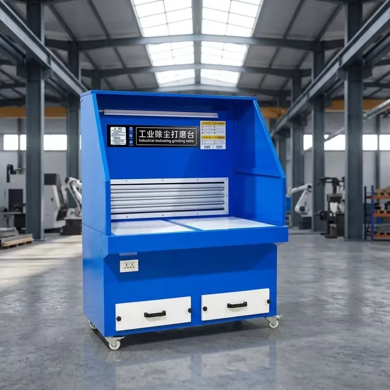 All Round Downdraft Grinding Workbench Integrated Dust Extraction Double Drawer Downdraft Sanding Table for Polishing