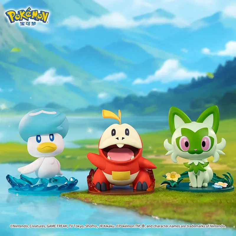 

Pokemon New Leaf Meow Dumb Fire Crocodile Moist Water Duck Zhu Zis Original Partner Tide Play Figure Ornament Boy Gift