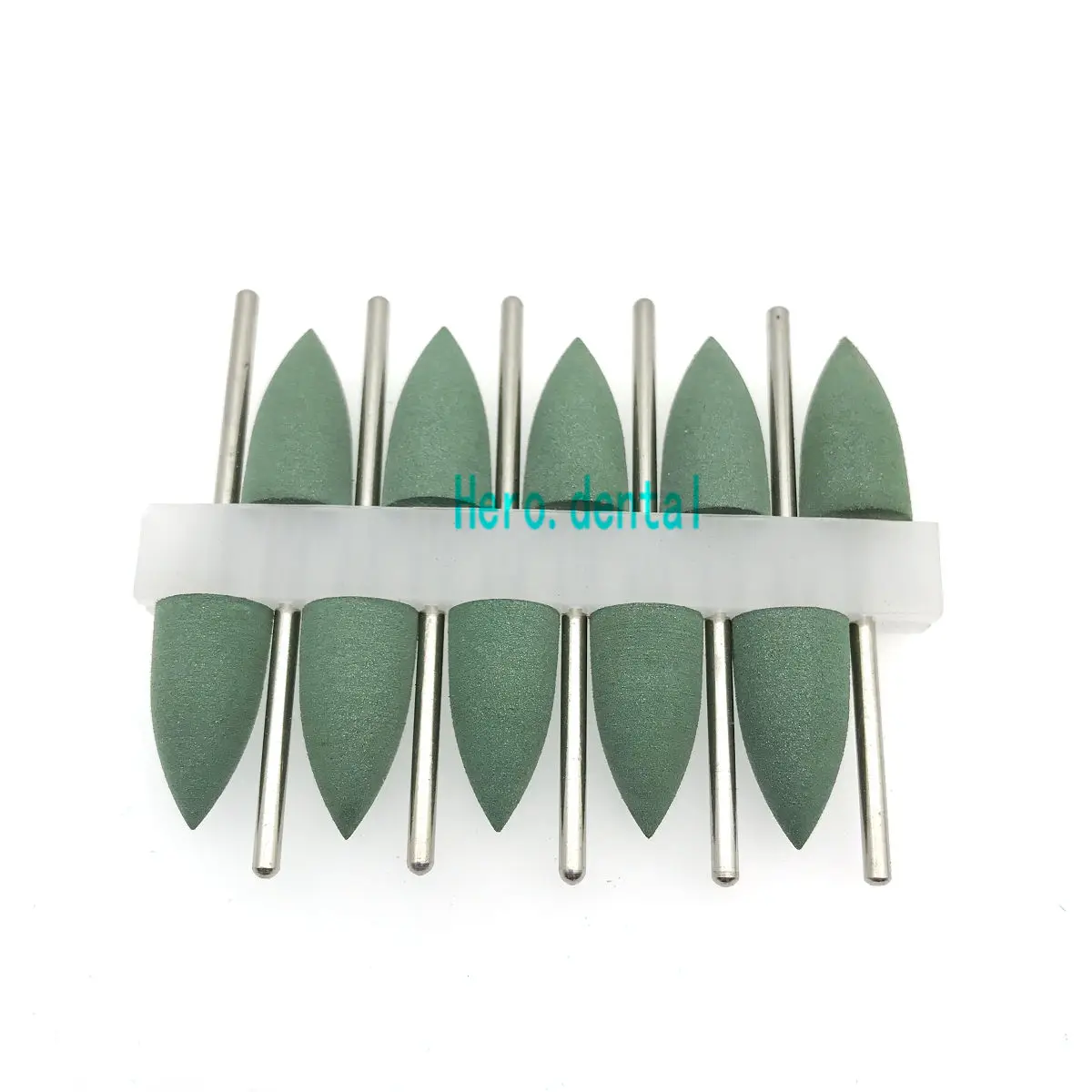 50pcs dental silicon Rubber polishers dental polishing Burs Resin Base Acrylic HP Burs 2.35mm green