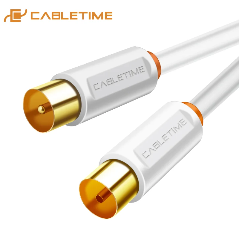 CABLETIME TV M/F 3C2V kablosu Video kablosu yüksek çözünürlüklü televizyon HD yüksek kaliteli anten TV STB dijital TV hattı C268