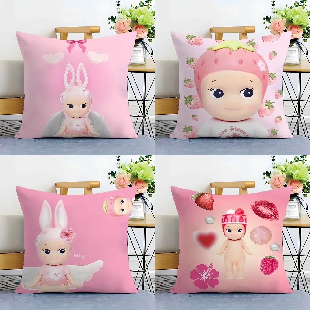 Cute Baby S-Sonny-Es Angel Pillow Case Plush Fabric Soft  Pillowcase Double Sided Print Cushion Cover Household Gifts