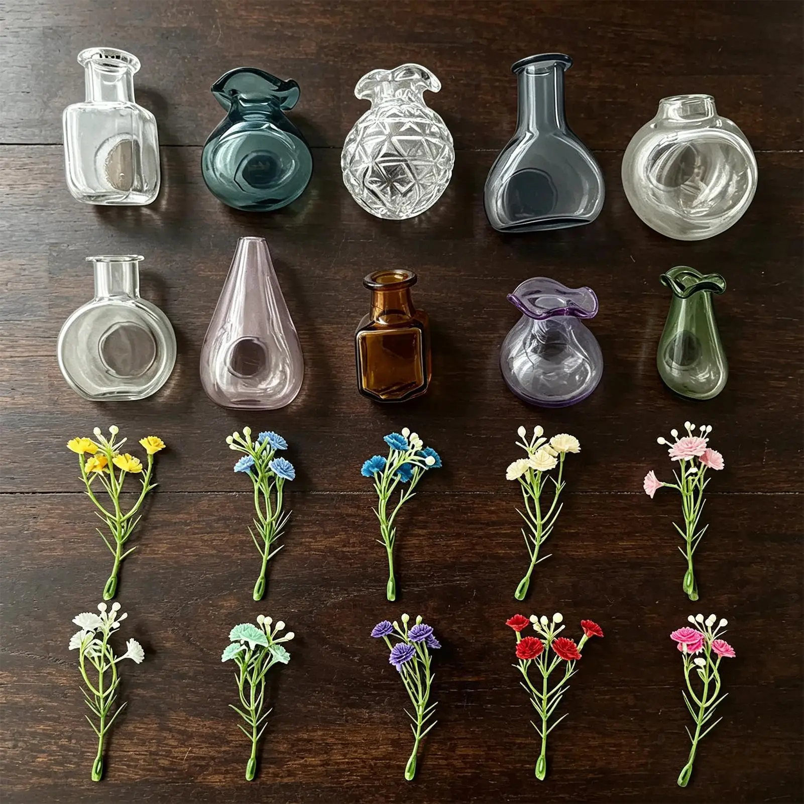 Vase Fridge Magnets 10 Pieces Glass Decoration Refrigerator Magnets for Kitchen Office Classroom School Home Locker