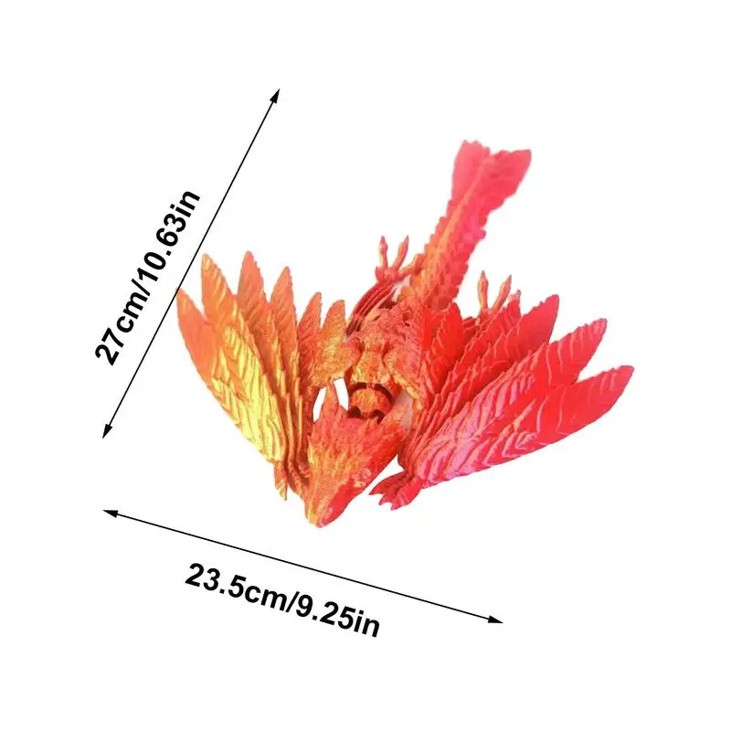 3D печатный дракон шарнирные драконы реалистичные игрушки дракона домашний офис настольные поделки орнамент креативная игрушка для снятия стресса