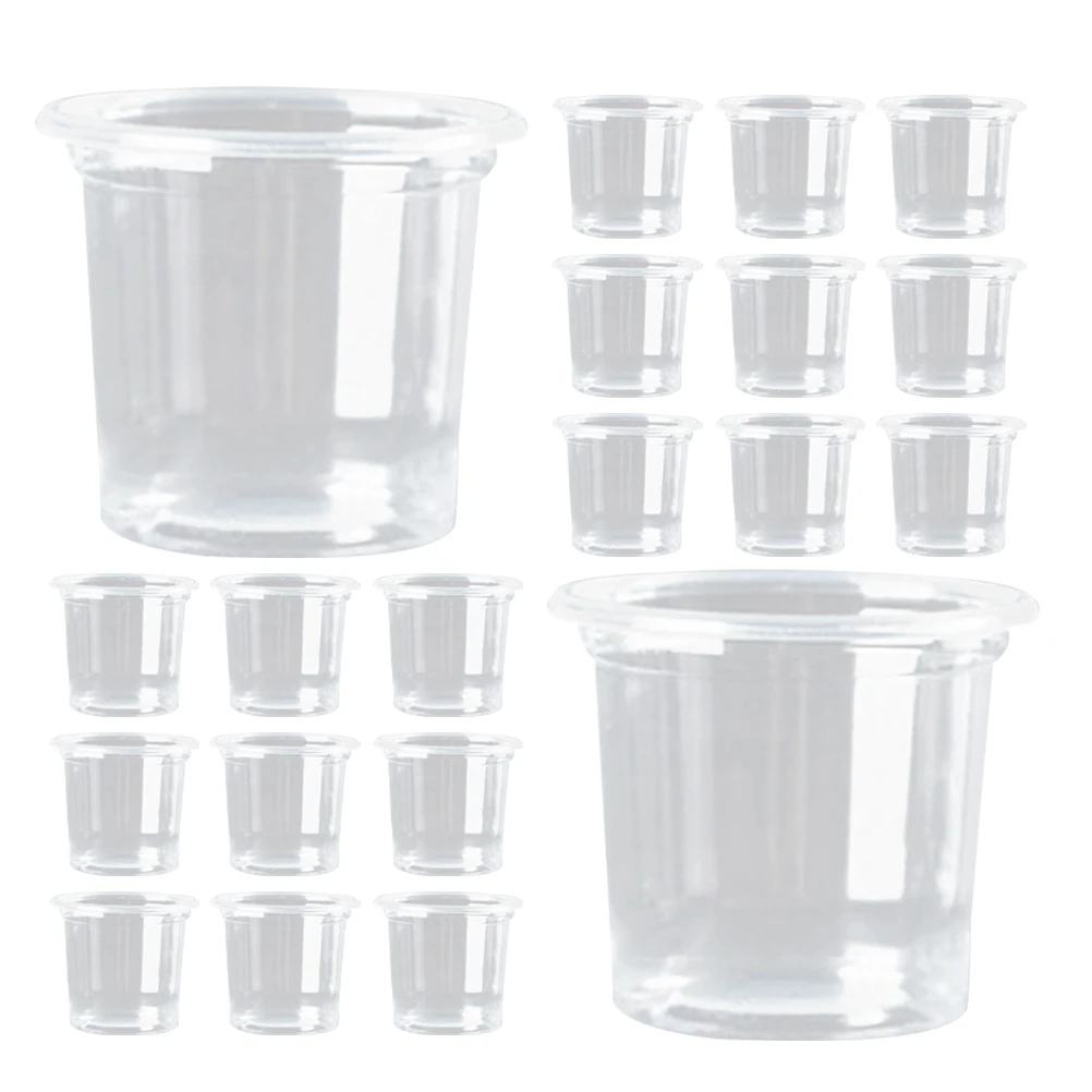 

100pcs Small Transparent Tasting Cups Mini Disposable Sauce Containers for Parties Commercial Use Bulk Tiny Shots