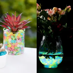 Wiederverwendbare leuchtende Kieselsteine, die nicht giftig für Garten, glänzen, in den dunklen, hellen Steinen für Terrasse und Aquarium, DIY -Dekoration, 100 PCs, 300 Stcs 10 Hauptverkäufe River Pebbles - №9