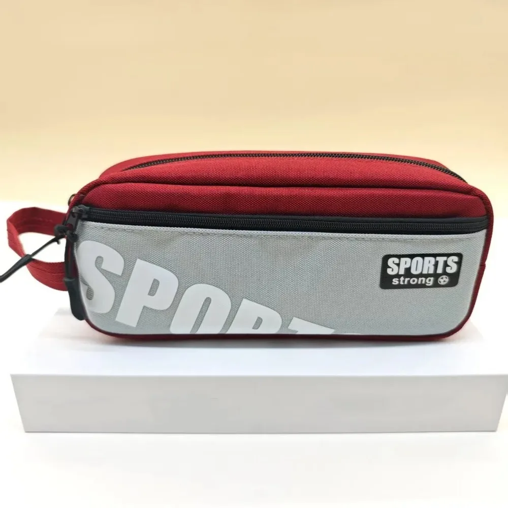 Fashion Canvas Stationery Bag Students Large Capacity Pen Pouch School Supplies Letter Pencil Case Student Writing view 2