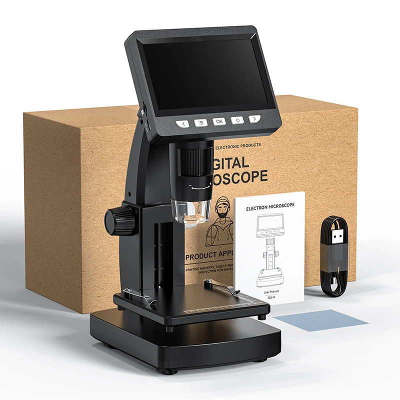 1080P 4.3 "LCD Elektronische Digitale Microscoop 1000X Vergroting Coin Microscopio Verstelbare Carrier Tafel voor PCB Lassen reparatie