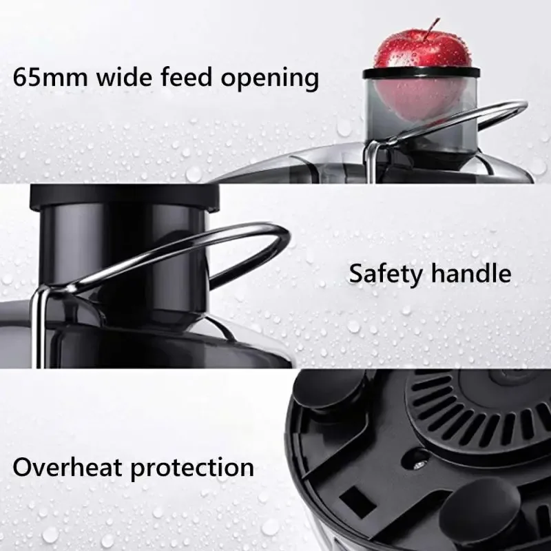 Electric Juicer centrifugal Household large caliber juice machine residue separation vegetable Juicer EU/US