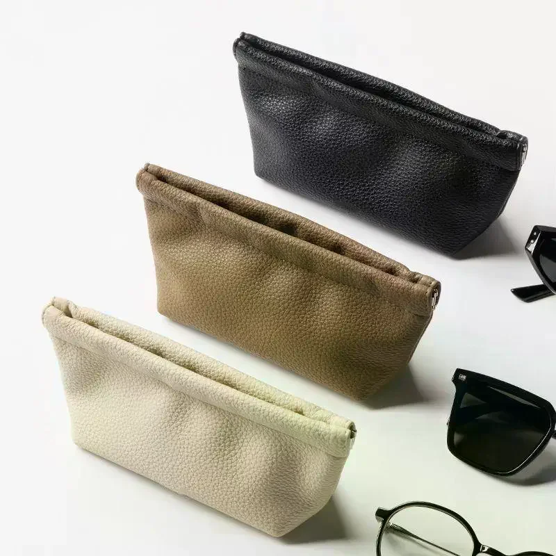 Étui à lunettes en cuir PU souple avec aimant portable – Résistant, multifonctionnel, sac de rangement quotidien