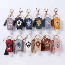 30ml Empty Portable Hand Sanitizer Bottle Keychain Holder Reusable Bottle Hand Washing gel Storage Bottle with Keychain