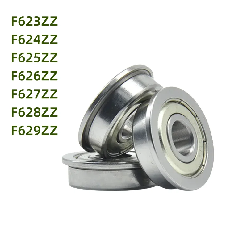 

50pcs Flange bearings F623ZZ F624ZZ F625ZZ F626ZZ F627ZZ F628ZZ F629ZZ 3D Printer Parts Deep Groove Pulley Wheel bearing