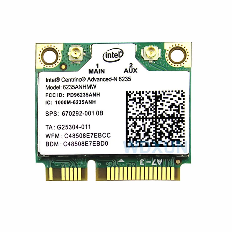 For Intel Centrino Advanced-N 6235 6235ANHMW Wifi Bluetooth 4.0 Half MINI PCI-E 6235AN Card 802.11 A/b/g/n 2.4G/5.0GHz 300M PCIE