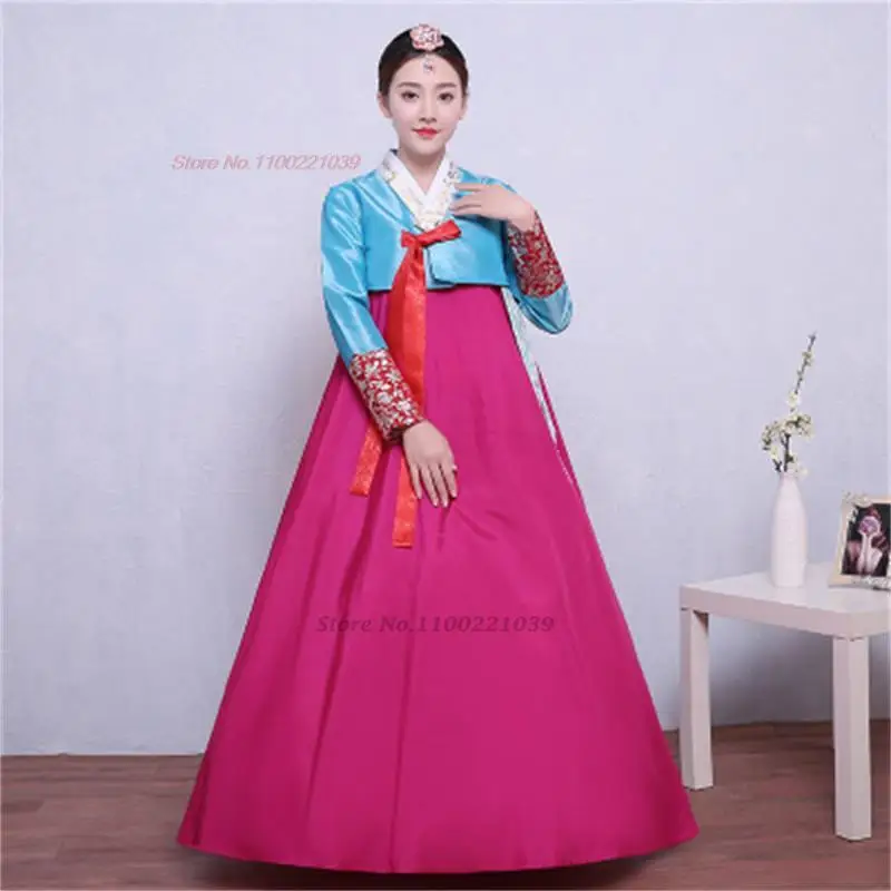 2024 traditional korean folk dance dress hanbok national vintage dress stage performance wear women banquet party costume hanbok