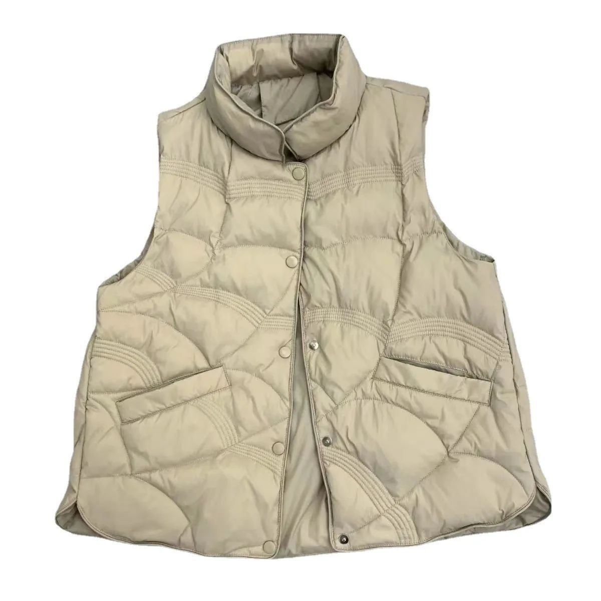 Piumino allentato cappotto morbido casual piumino d'anatra bianco giacca da donna