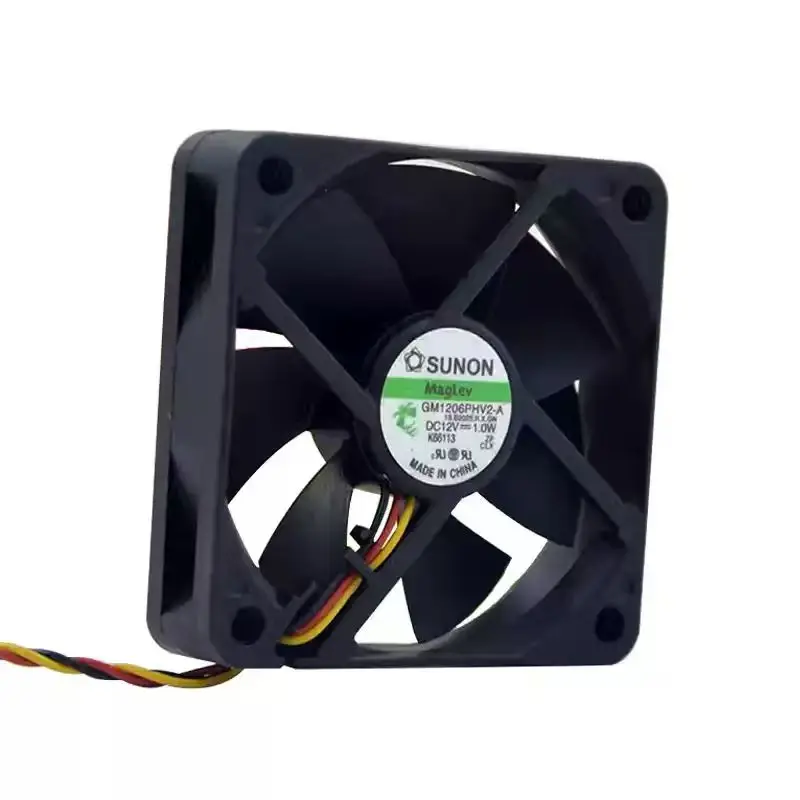 Original For SUNON MagLev GM1206PHV2-A 12V 1.0W 6015 60mm 6cm 3Pin Ultra Slim Quiet Magnetic Levitation DC Brushless Cooling Fan
