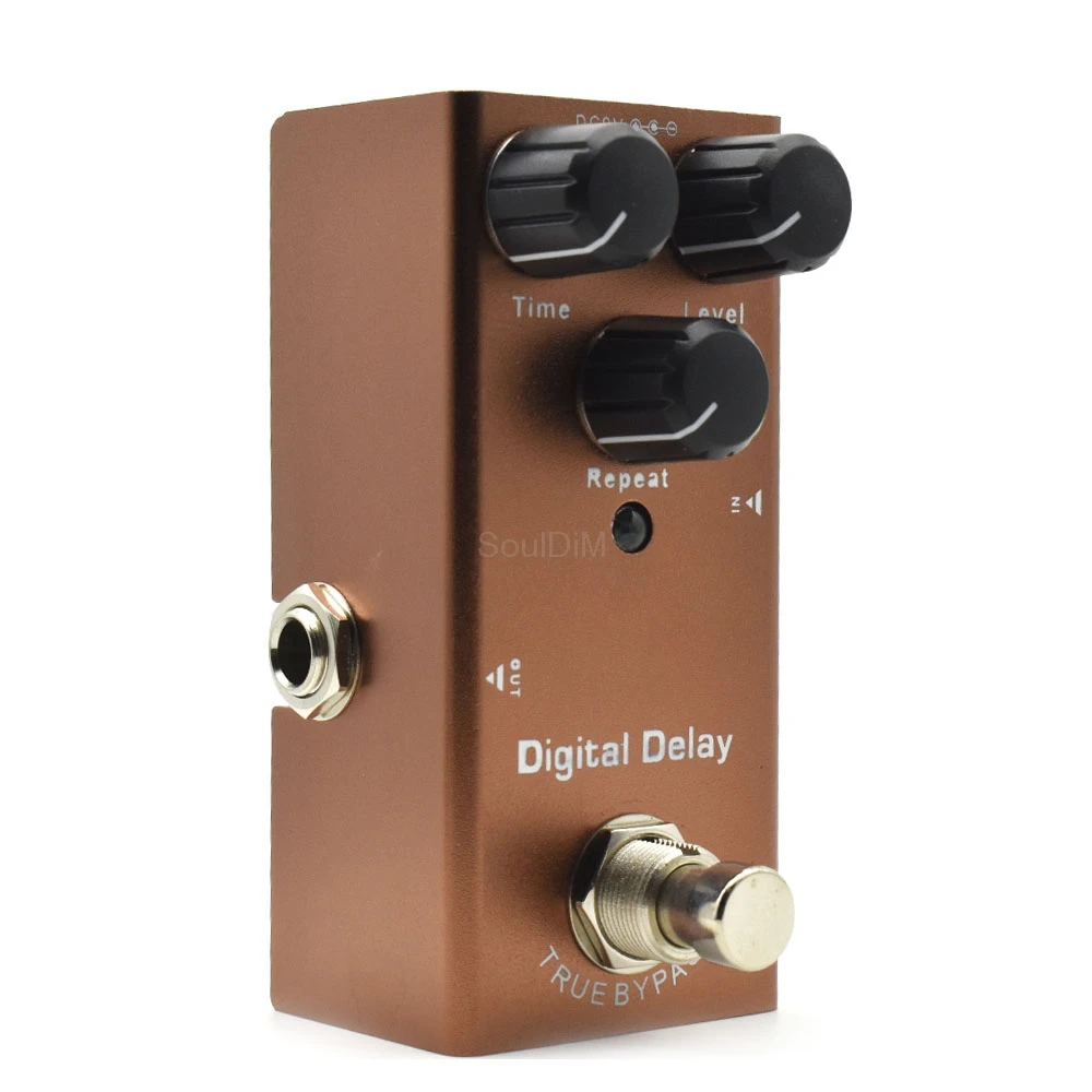 Digital delay pedal time/horizontal/repetitive knob effect pedal mini single DC 9V true bypass all metal shell