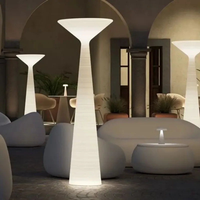 

Outdoor large rotational floor lamp mushroom designer restaurant bar creative art decoration lighting