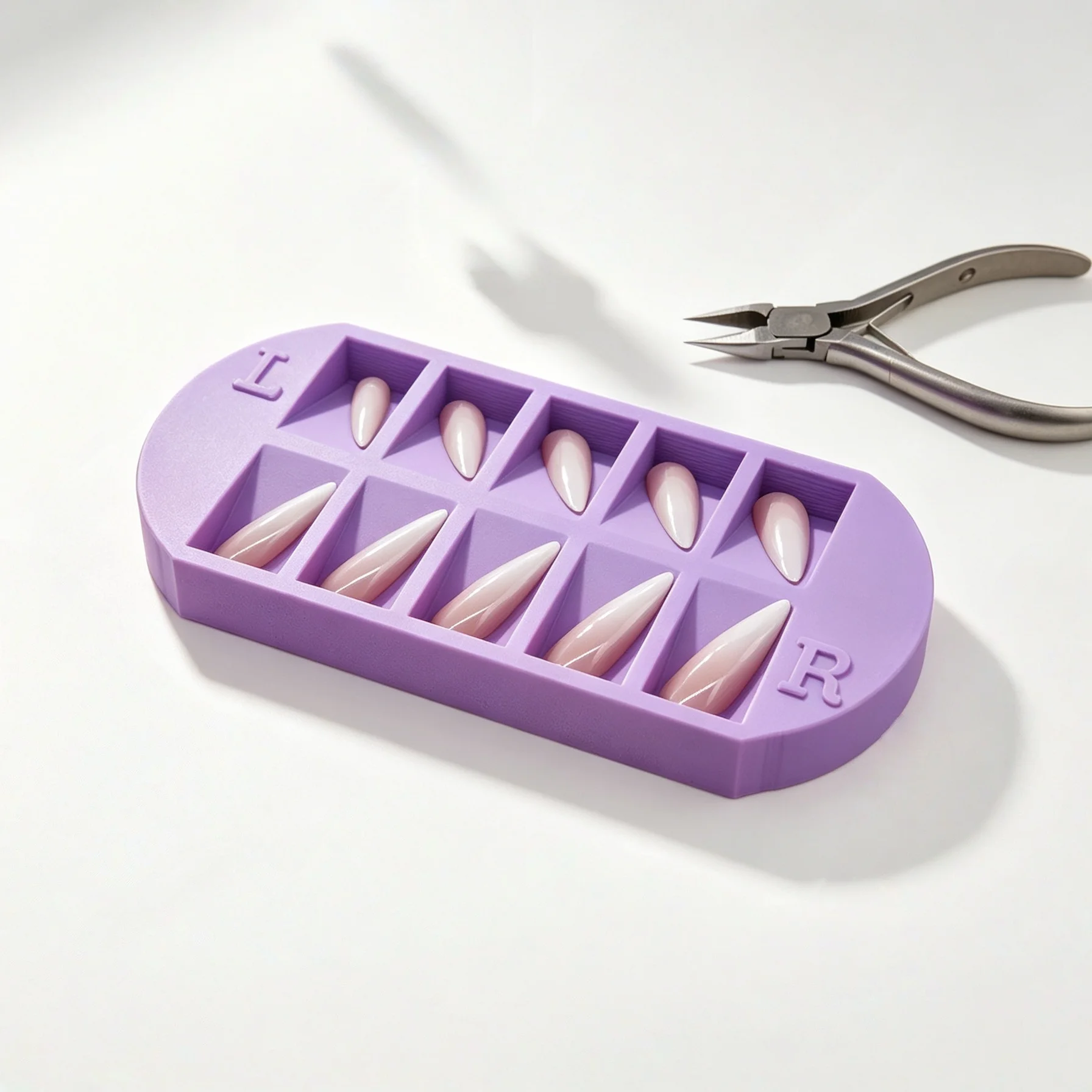 Press‑On Nail Storage Case 10 Compartments 3‑Color Options Essential Organizer for Nail Art Salon Use