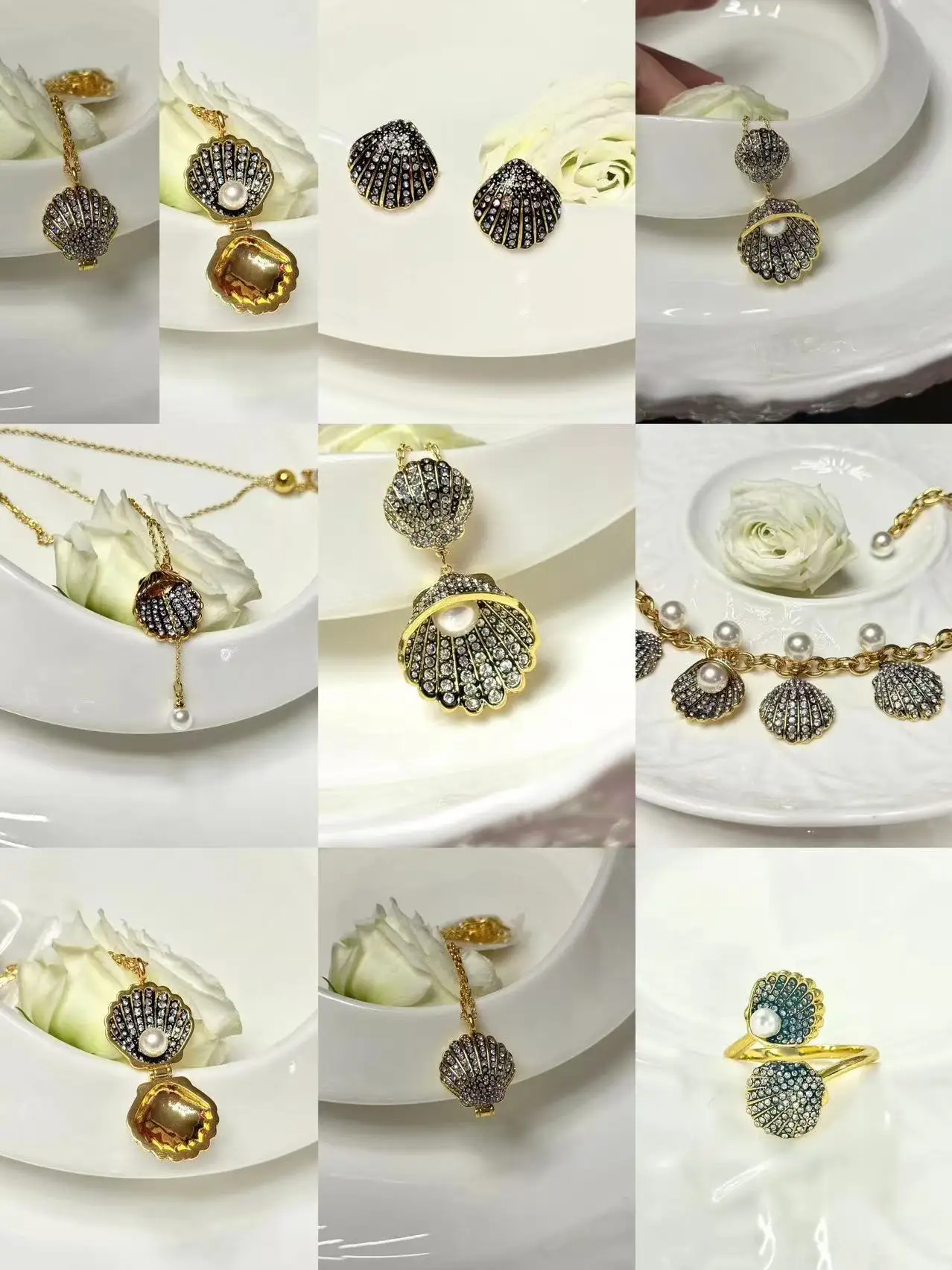 

New original women's jewelry set starfish shell jewelry set Idyllia series holiday gift