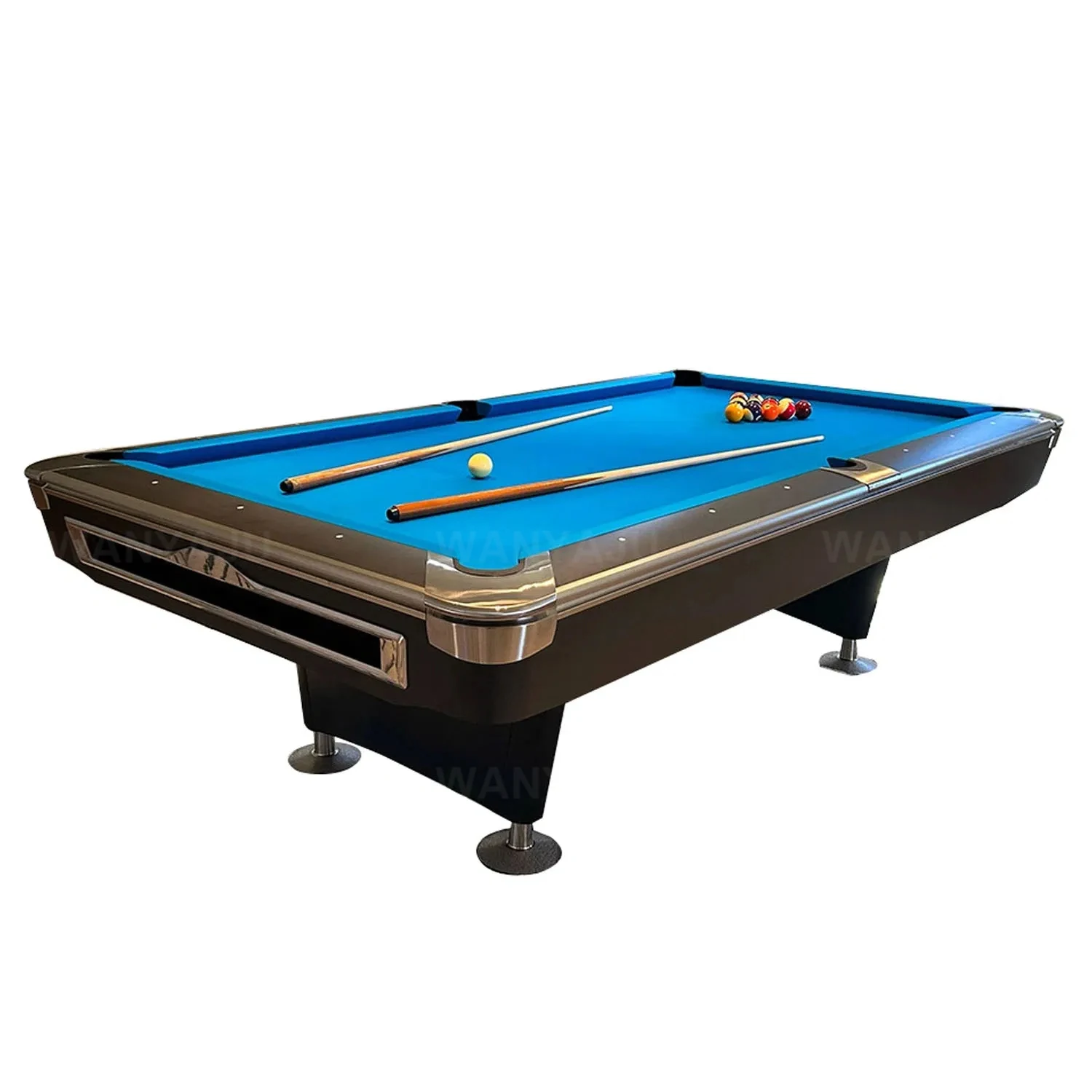 Precio al por mayor Mesa de billar de pizarra de 9 bolas para interiores, mesa de billar de estilo americano estándar para torneo profesional para uso en Club