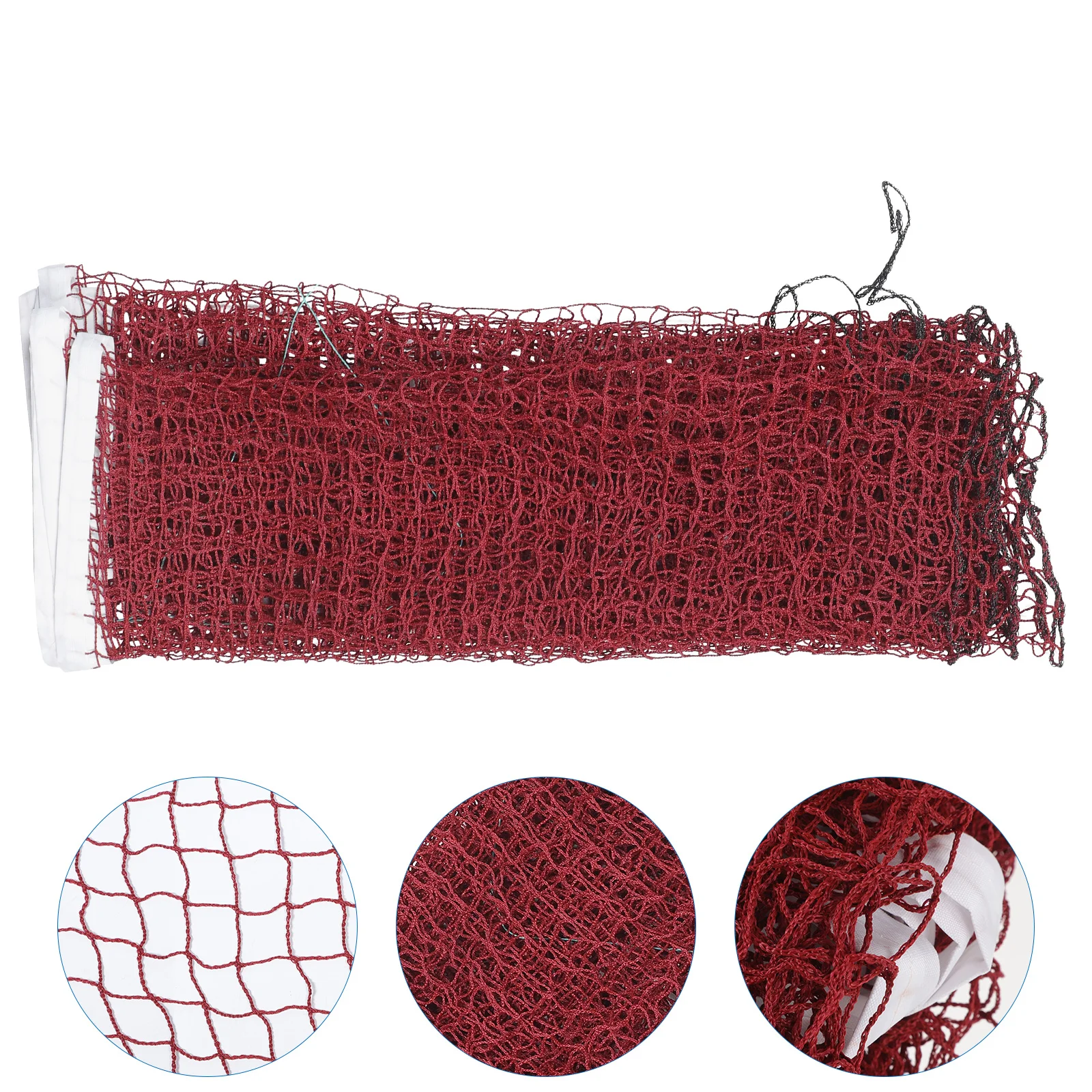 Badminton Net Indoor 610x76cm Portable Volleyball with Poles Red Compact for Pool Replacement