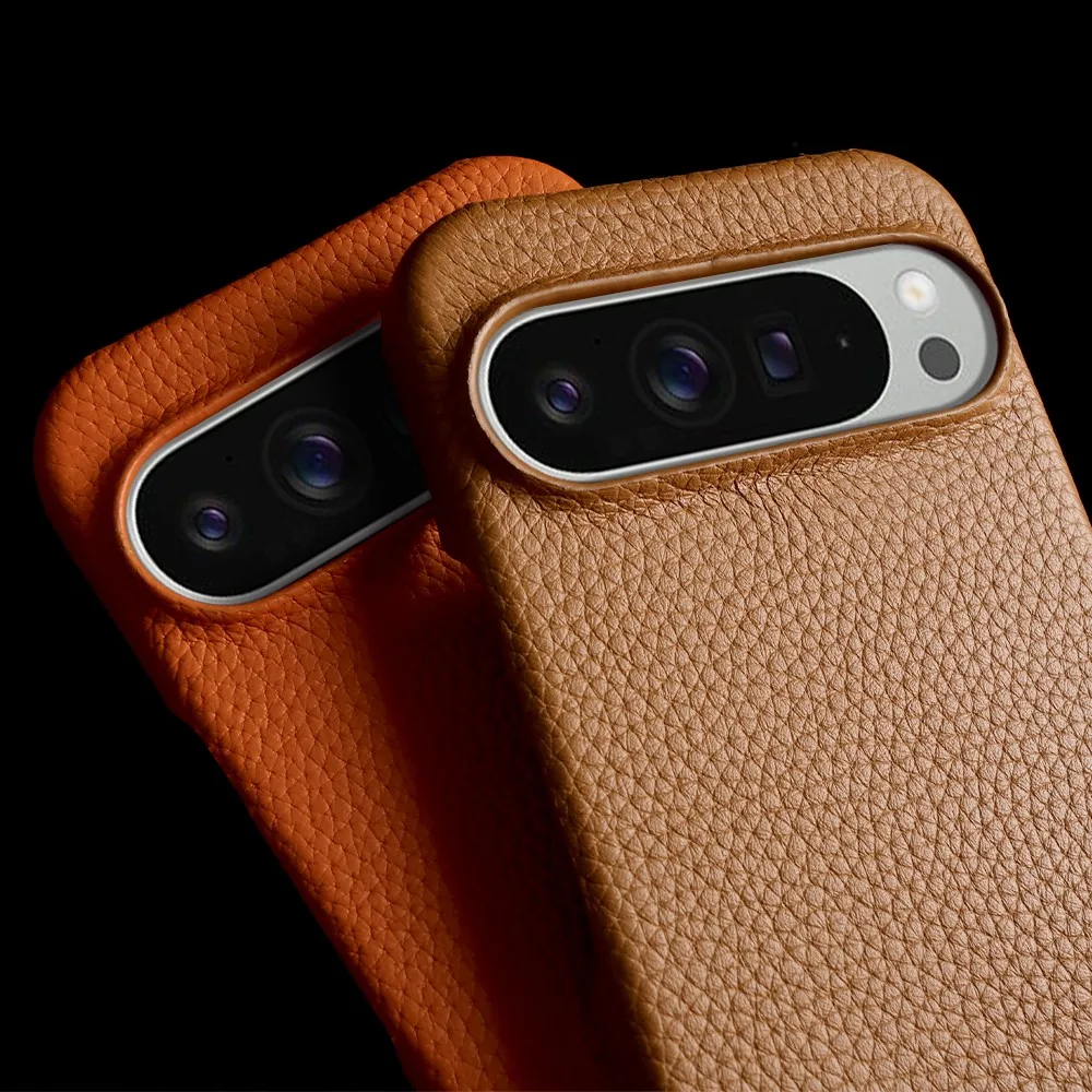 Vintag Genuine Leather Case For Google Pixel 9 Pro Case Pixel7pro 6A 6Pro 5A  8Pro Aesthetic Phone Cover Capa Back Coque Carcasa