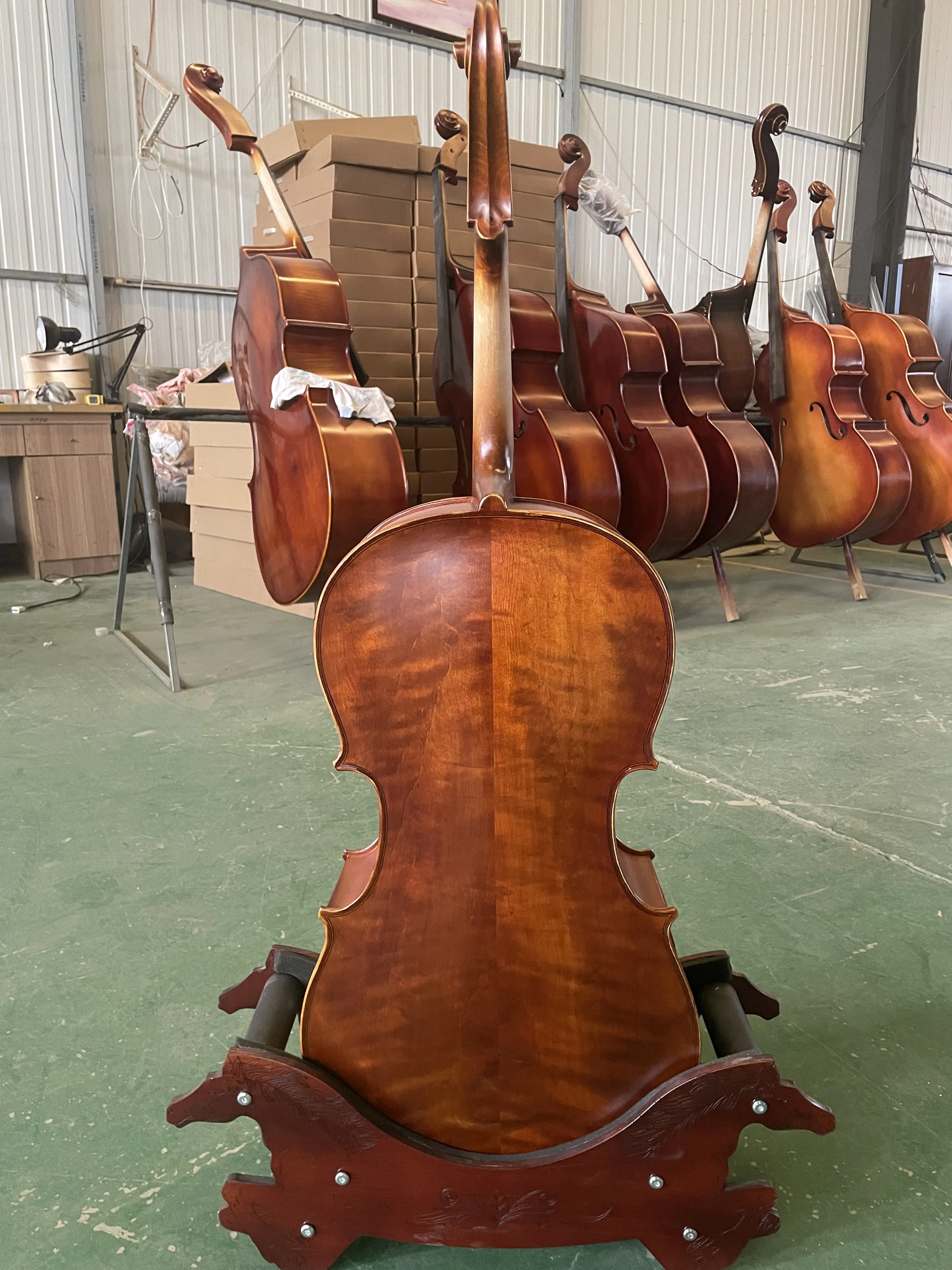 Handmade Spruce Panel, All European Maple Back, Cello 1/4 Violoncello, Solid Wood, Professional Musical Instrument, All Kit