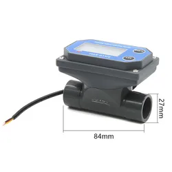 LED Digital Turbine flowmeter flow detection field reading pulse output with battery power supply DN15 DN32 DN35