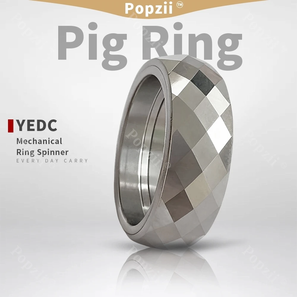 YEDC Pig Ring Mechanical Ring Spinner Adults Stress Relief Toy Fidget Spinner Fingertip Gyro Spinning top Fidgeting toys