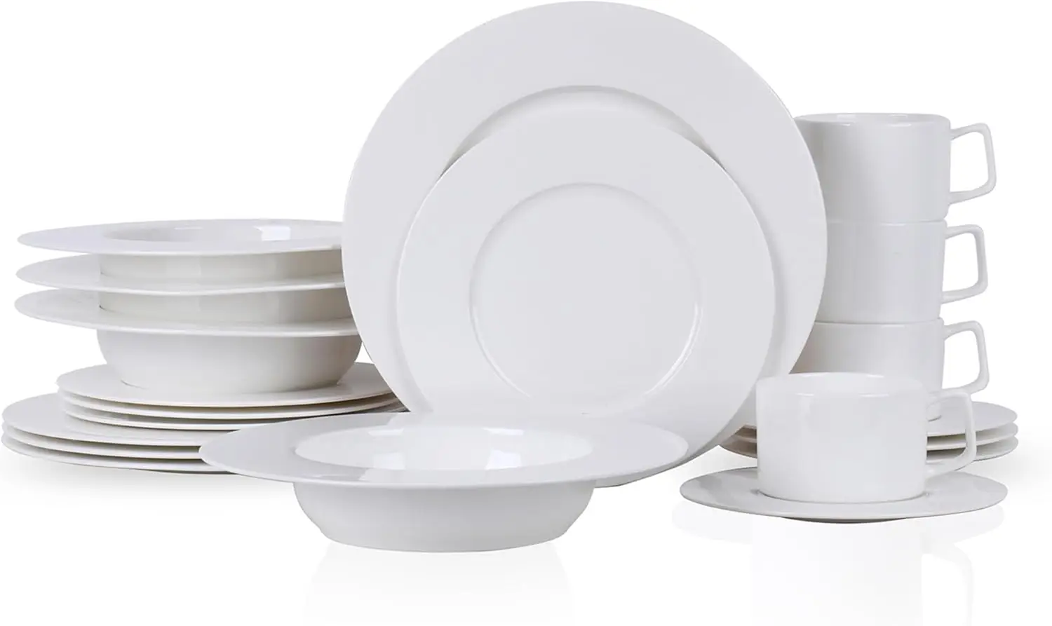 

Sylvie 20 Pieces Bone China Dinnerware Set, White