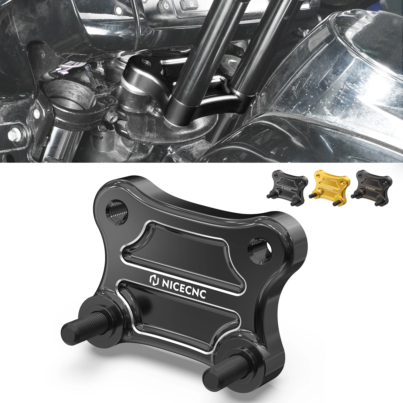 

Handlebar Riser Pull Back Plate For Harley Electra Glide Standard FLHT Street Glide CVO FLHXSE Ultra Limited FLHTK 2014-2023