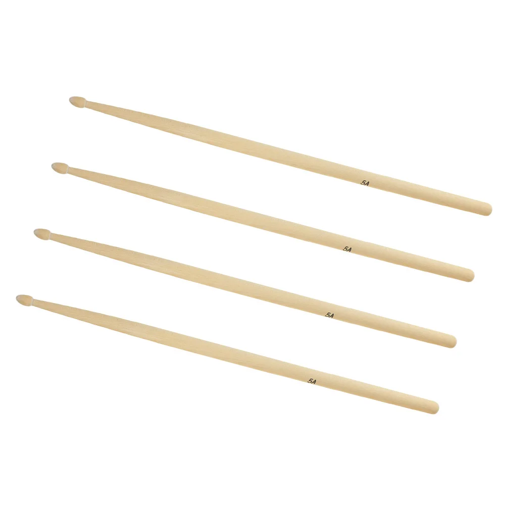 

4pcs Maple Wood Drum Sticks Lightweight Seamless Water Drop Head Long Handle For Jazz Percussion Mallets Instrument Accessories