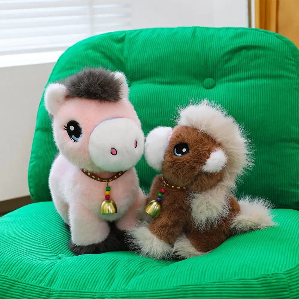 Simulation foal peluche poupée queue en peluche longue crinière cheval jouets en peluche PP coton mignon cheval en peluche jouet enfants cadeau