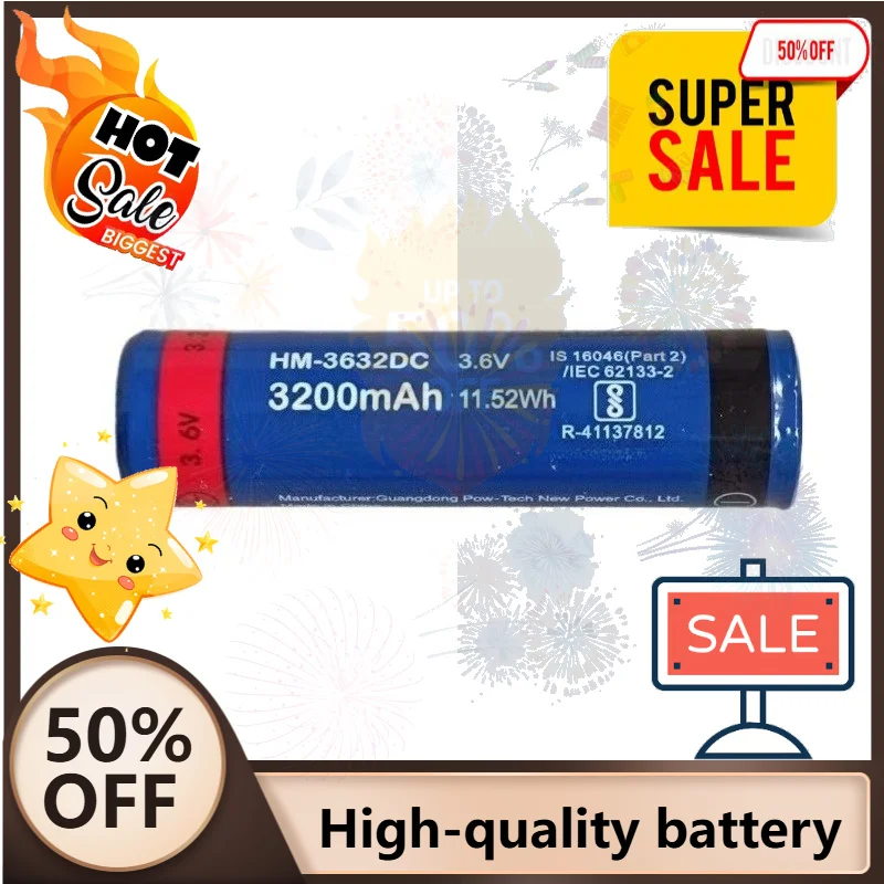SWZY Rechargeable Lithium Battery HM-3632DC 3.6V 3200mAh for Hikvision GQ25 GQ35 FQ25 Thermal Imaging Search Devices