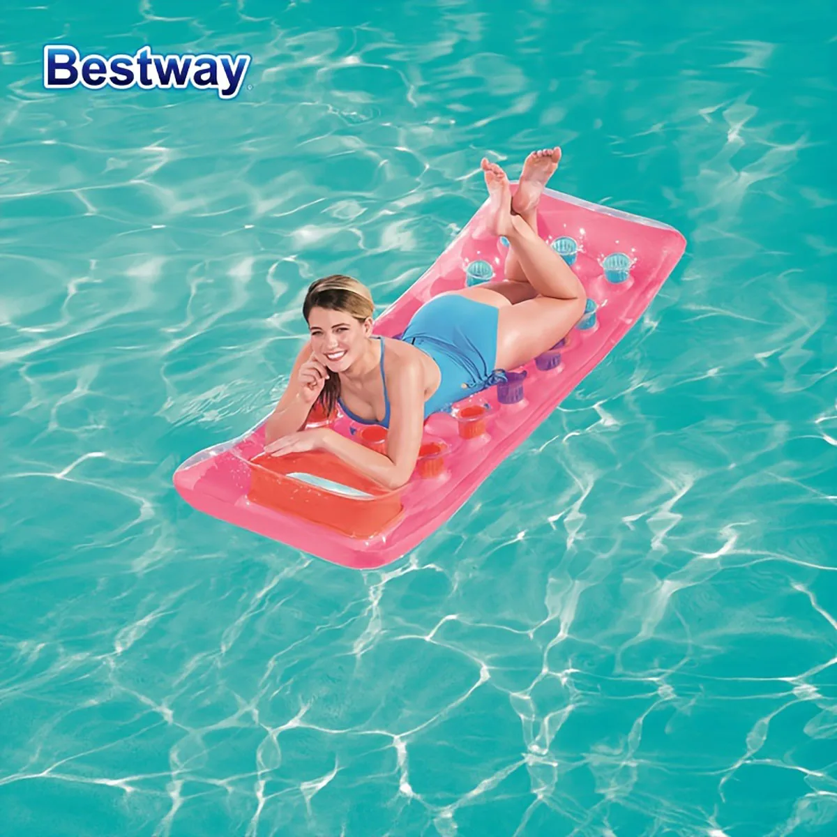 

Bestway43040 Sunbathing Pool Floating Lounger, 188x71cm PVC Water Floating Hammock